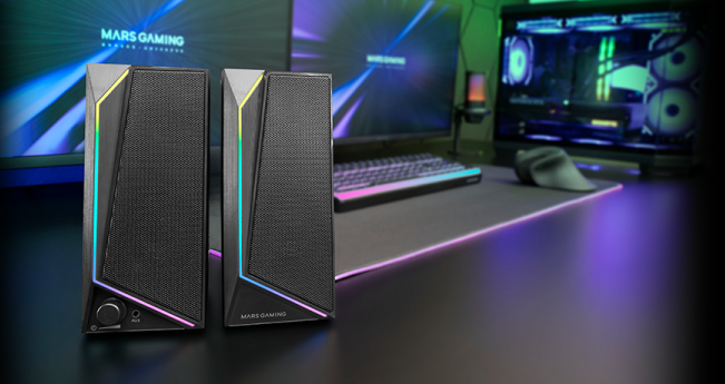 Altavoces 2.0 Mars Gaming Iluminacion Rgb