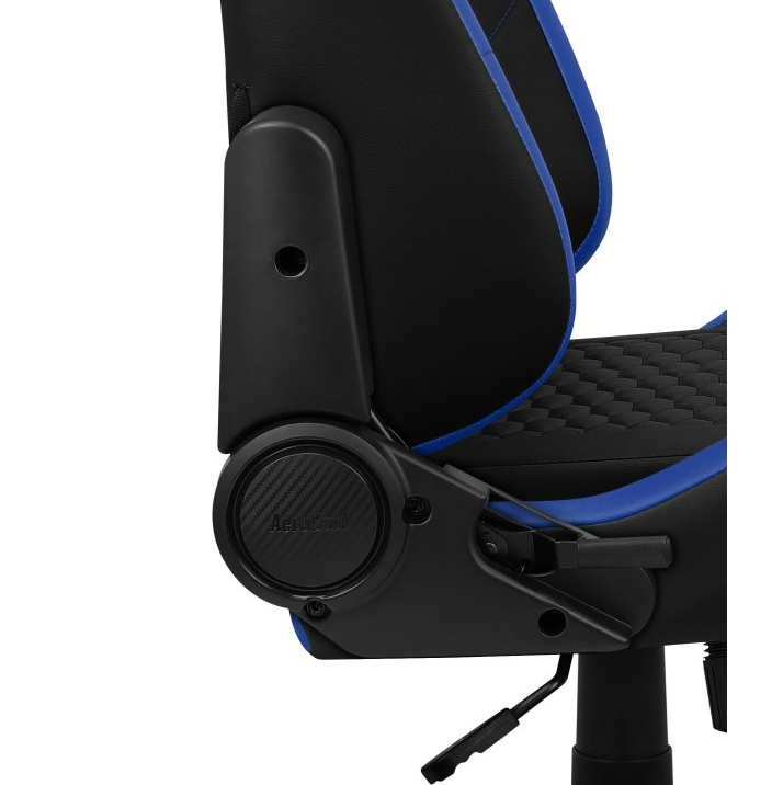 Silla Gaming Aerocool Crown Diseño Premium Cuero Sintetico Azul/Rojo/Blanco