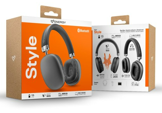 Headset Bluetooth Energy Sistem Style Negro/Blanco/Rosa