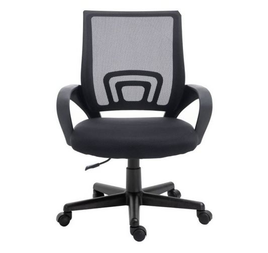Silla De Oficina Equip De Malla Color Negro/Gris