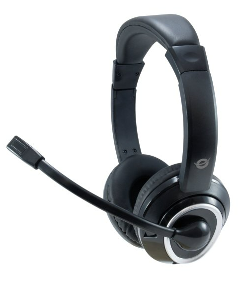 Headset Usb Conceptronic Polona Micrófono Flexible