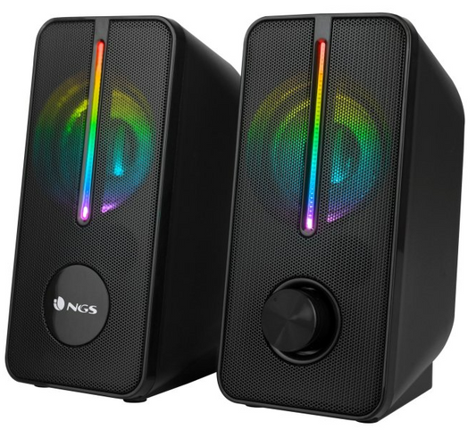 Altavoces 2.0 Ngs Gaming Con Iluminación Led Rgb