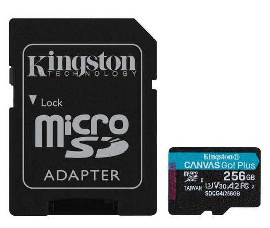 Memoria Sd Micro-sdxc 256gb Gen 4 200mb/s V30+ Adaptador Canvas-go Plus