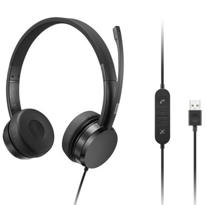 Headset Usb Lenovo Wired Stereo