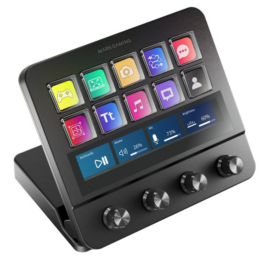 Control Deck Pro Mars Gaming Msdpro 10 Teclas Negro