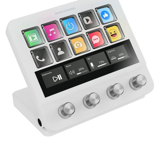 Control Deck Pro Mars Gaming Msdpro 10 Teclas Blanco