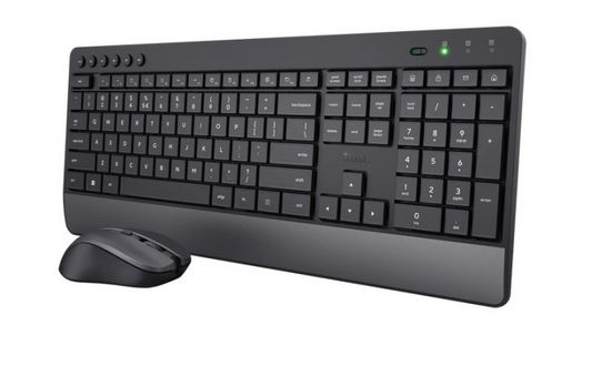 Teclado Y Mouse Trust Wireless Trezo Con Teclas Silenciosas