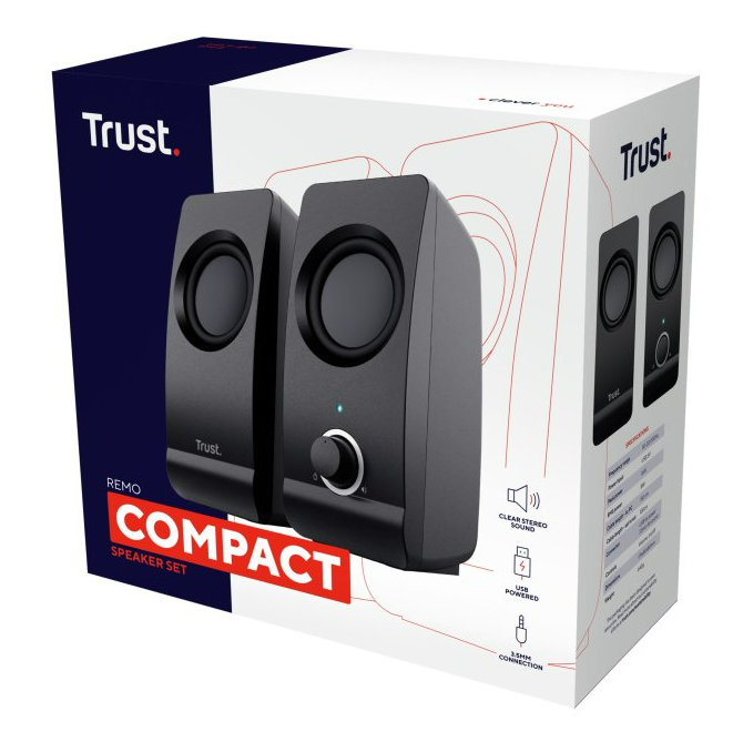 Altavoces 2.0 Trust 2.0 Remo Speaker Set 8w Rms Alimentados Por Usb
