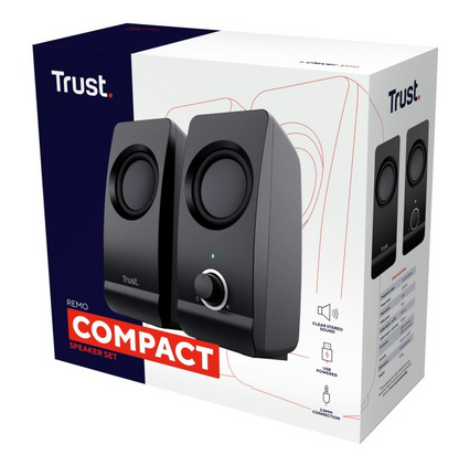 Altavoces 2.0 Trust 2.0 Remo Speaker Set 8w Rms Alimentados Por Usb