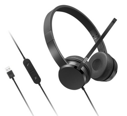 Headset Usb Lenovo Wired Stereo