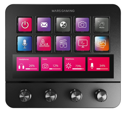 Control Deck Pro Mars Gaming Msdpro 10 Teclas Negro