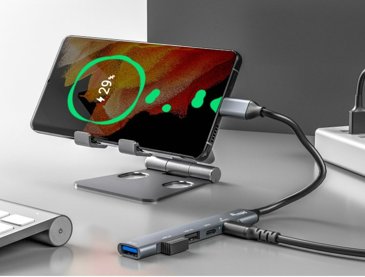 Hub Usb-c 3.2 Equip Life 2 Usb 2.0 + Usb 3.0 + Usb-c Carcasa De Aluminio