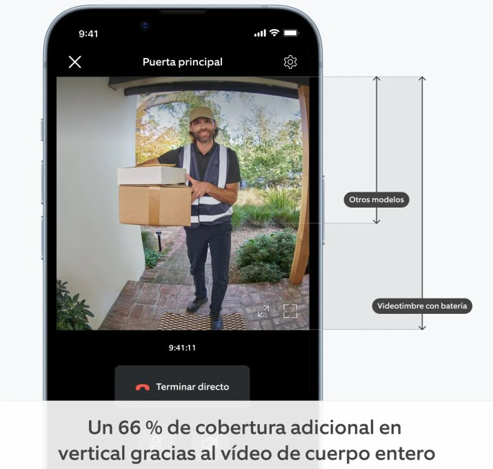 Videoportero Exterior Ring Doorbell Battery 1440p Wifi