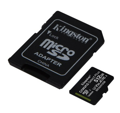 Memoria Sd Micro 512gb Kingston Clase 10 + Adaptador Canvas Select Plus 100mb/s