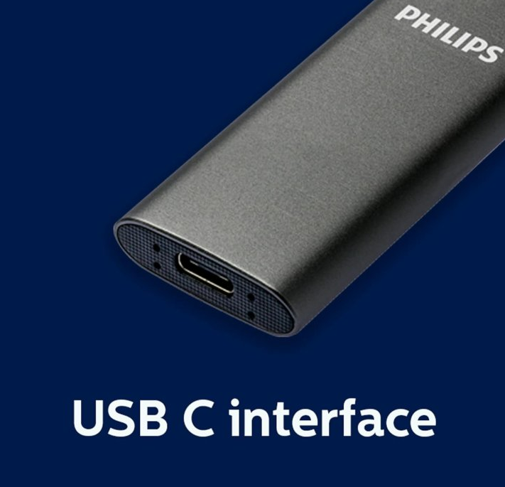 Disco M.2 Externo Philips 1tb Usb-c/usb3.0 540mb
